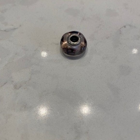 Pandora Retired Purple Butterfly Murano Glass Charm - Picture 3 of 3